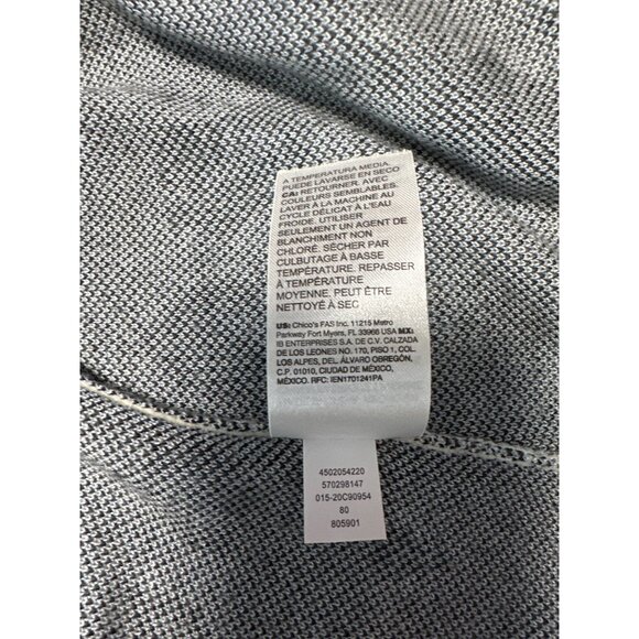 Chicos Leopard Print Long Sleeve Scoop Neck Lightweight Sweater Top Size 2 US L - Picture 6 of 7